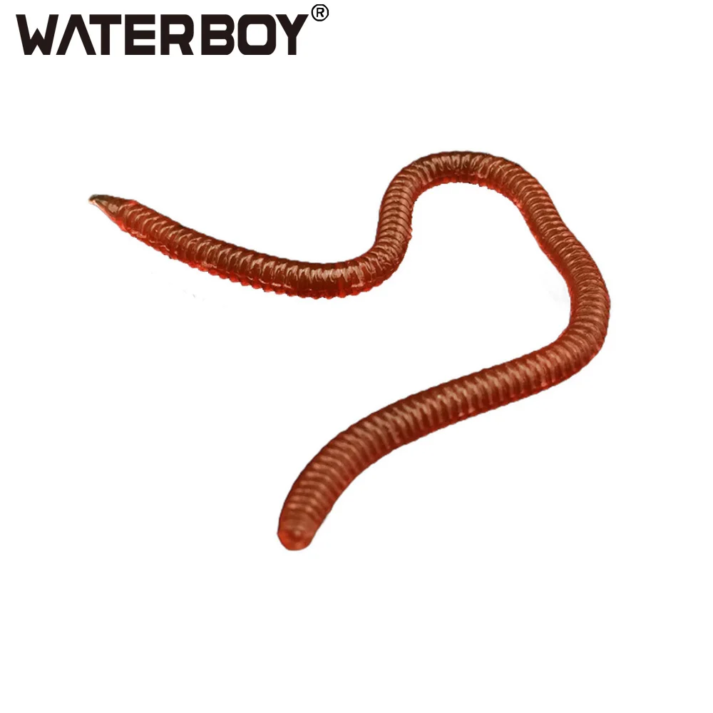 

20pcs/pack 8cm 10cm 0.4g Red Simulation Fake Earthworm Worm soft Bait Artificial Tackle Fishing Soft Lure