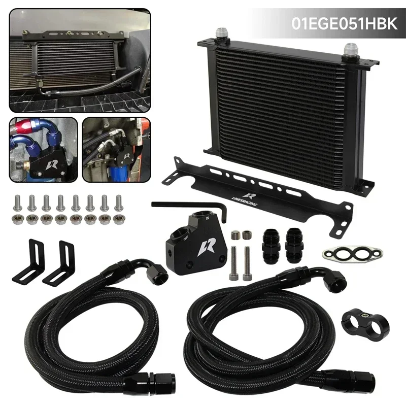 

Черный комплект масляного радиатора 30-34 рядов для LS1-LS3, Corvette 97-04, C6 05-13, C7 14-19, Firebird 98-02, CTS-V 04-06