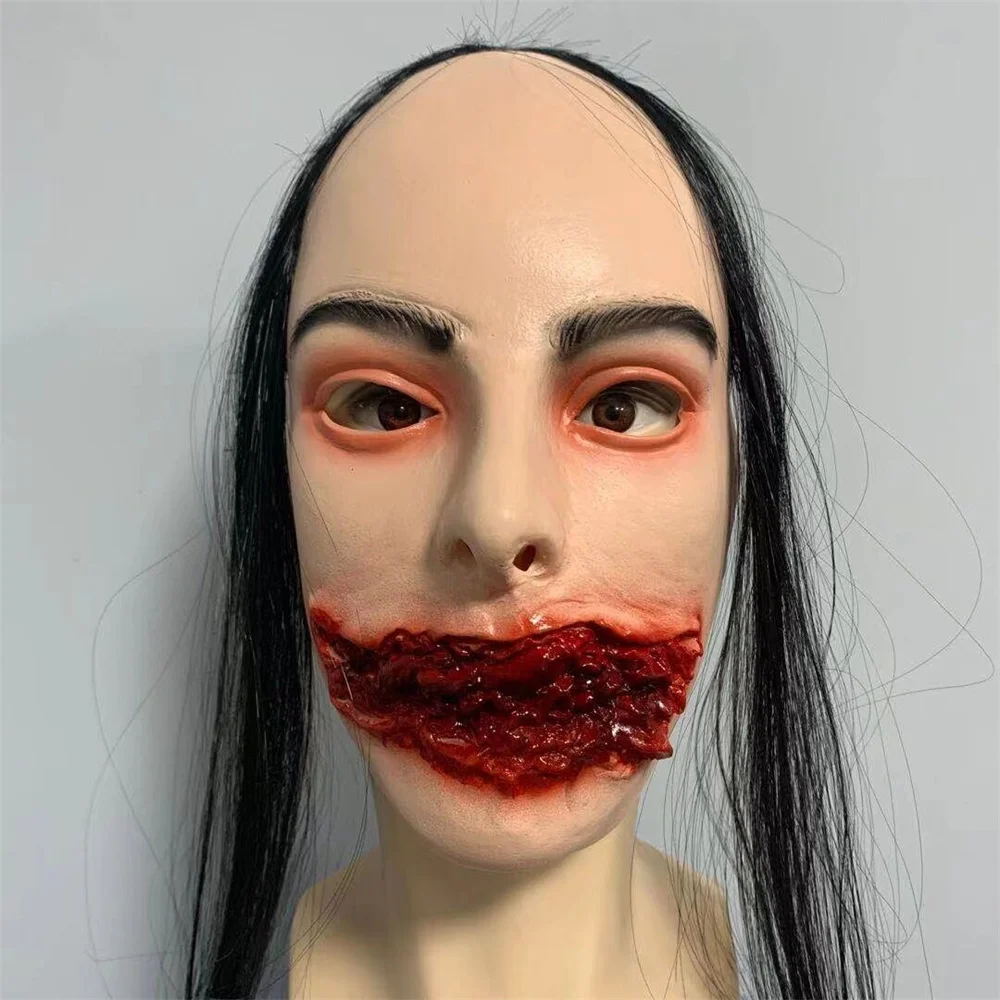 

Halloween Face Horror Mask Imported Latex Comfortable And Breathable Creative Fun Terrifying Haunted House Dress Up Props Adult