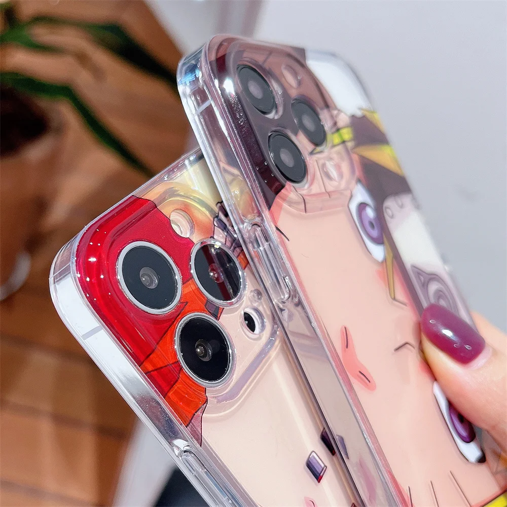 Обезболивающий прозрачный чехол Bandai Наруто для телефона iPhone 14 13 11 12 Pro Max
