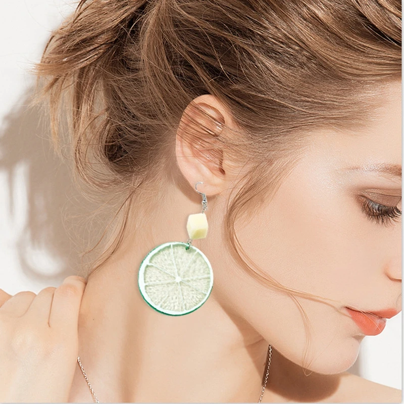 Женские серьги в виде фруктов