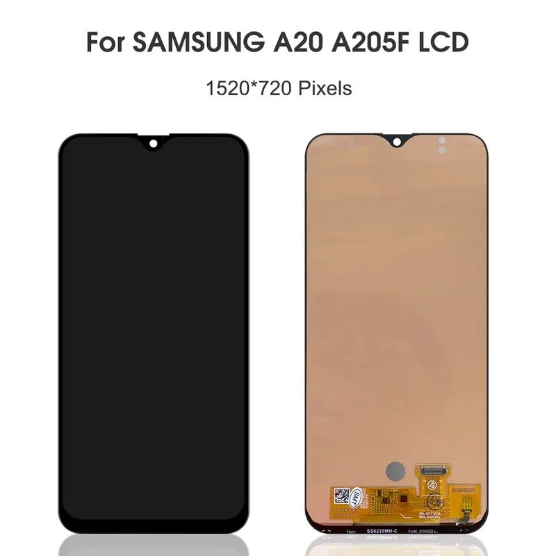 Фото Для Samsung A20 (протестировано) A205F A205G A205W A205U A205S ЖК-дисплей с сенсорным экраном и диджитайзером в сборе для замены №2