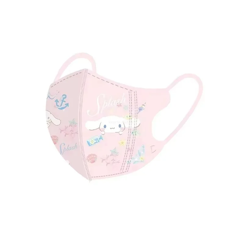 Kawaii Sanrio Cinnamoroll Kuromi аниме фигурка периферийные устройства 3d одноразовая маска для