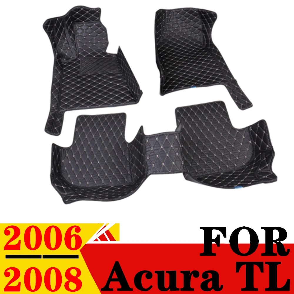 Автомобильные коврики для Acura TL 2006 2007 2008, водонепроницаемые, из кожи XPE, подходят под заказ, передний и задний напольный коврик, автозапчасти, ковер
