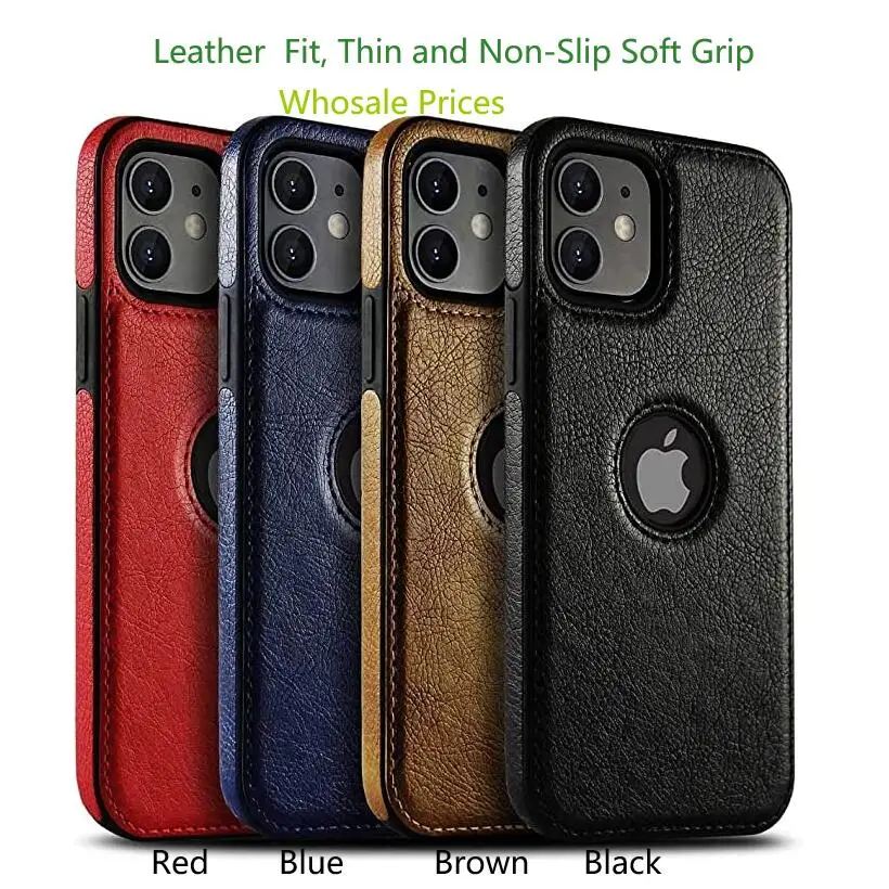 

Leather Fit Thin and Non-Slip Soft Grip for iPhone 13 12 11 Pro X XR XS Max SE2 8 Plus Anti-Scratch Case Protective Phone Cover