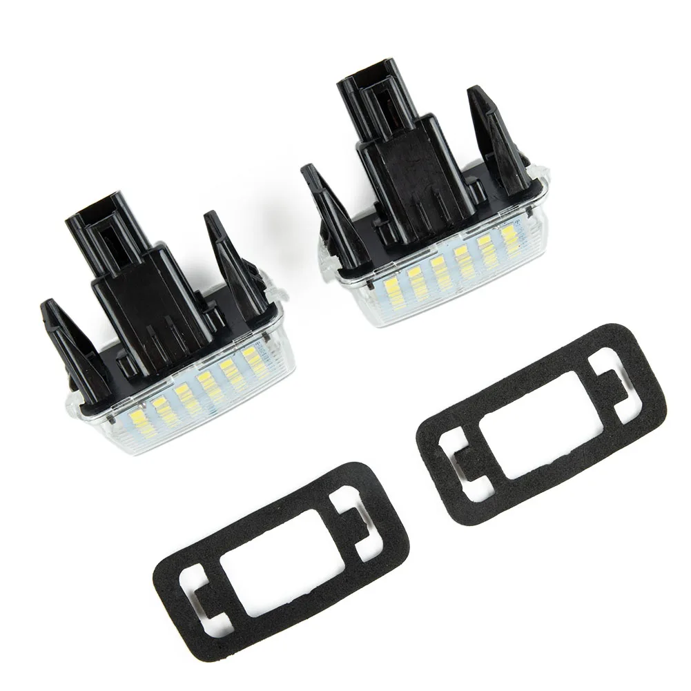 

Light License Plate 18SMD 2Pin 2pcs 3W 6000k LED Number Plate Lamp PC Flame Retardant For Toyota Avensis Verso