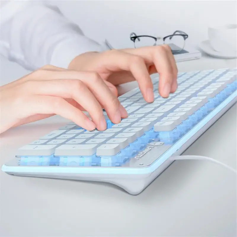 

Langtu L1 Mechanical Keyboard Wired Hot Plug Gold Axis Backlight The Third Mock Examination Model 104 Keys Wired Keyboard