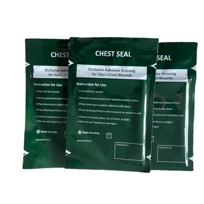 

1 Pcs Emergency Hydrocolloid Rescue Hyfin Vented Chest Seal Wound Dressing for Army Outdoor Survival Kit Military