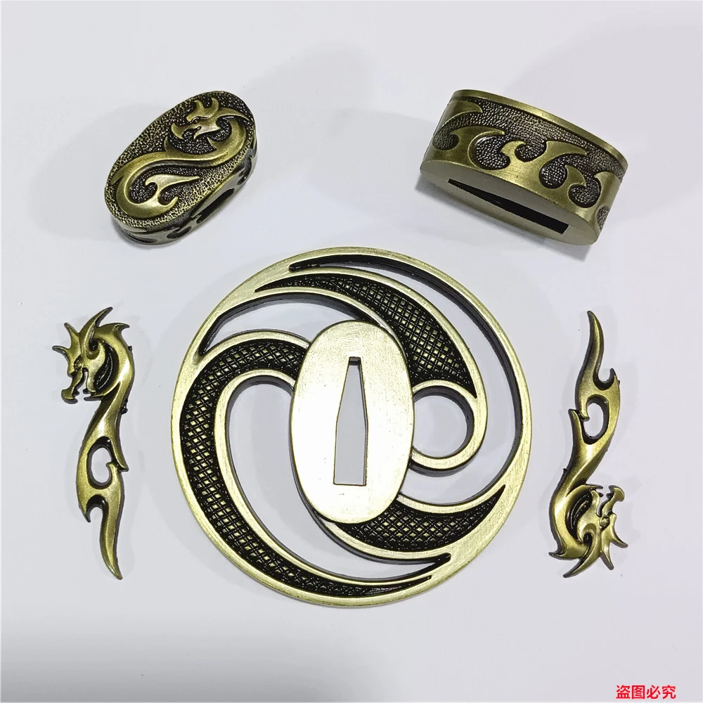 

Very Nice A Set Japan Parts Tsuba Guard Menuki Fuchi Kashira For Japanese Sword Katana Wakizashi Tanto Fittings