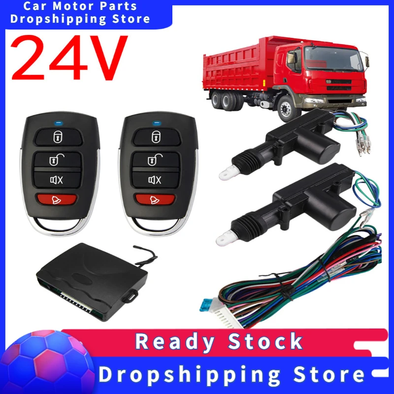

Universal 24V Central Door Lock locking system Auto Remote control Vehicle Keyless Entry System for truck 2 door flip