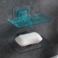 bathroom supplies soap box dish storage plate tray holder transparent case soap holder bathroom container organizers