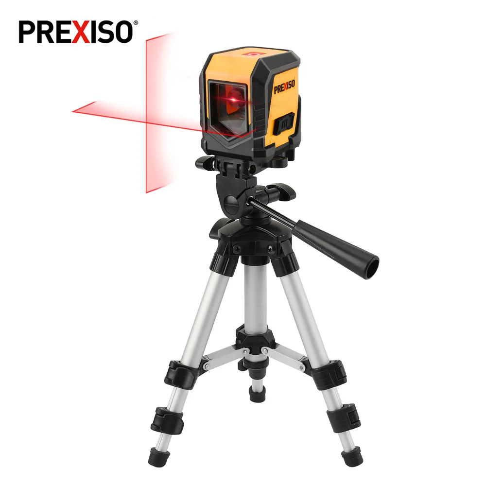 

PREXISO 30 футов/10 м мини красный луч самонивелирующийся (4 градуса) вертикальный и горизонтальный поперечный линейный Лазер со штативом