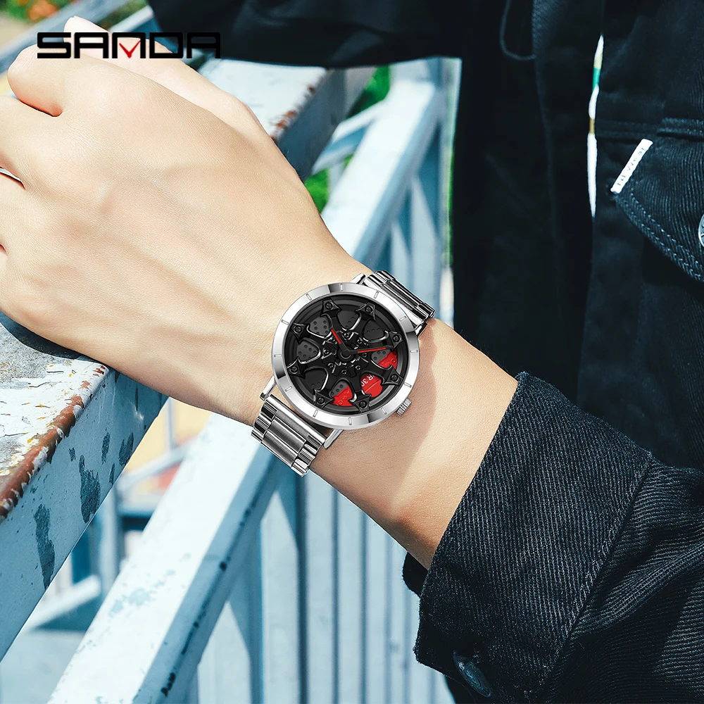 

SANDA 2022 Top Brand Luxury Steel Men's Watches Casual Fashion Quartz Watch for Men Wristwatch Reloj Masculino