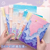 creative oil painting coil book b5 notebook high value a5 diary notepad 60 sheets of super thick style random