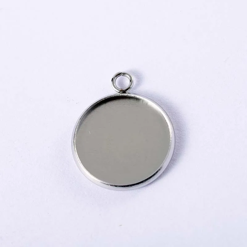 6 8 10 12 14 16 18 20 25 mm Single Loop Round Cabochon Base Tray Bezels Blank Cameo Setting Supplies For Jewelry Making Pendant
