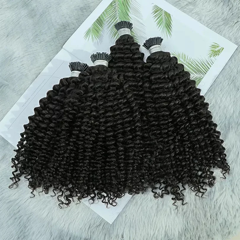 

Malaysian Hair I Nail Tip In Hair Extensions 100 Strands Pre Bonded I tips Microlink Human Hair Extensions for Black Women