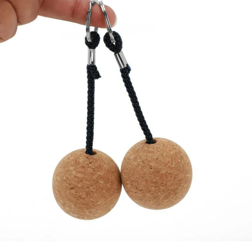 

2Pcs 50mm Floating Cork Ball Key Ring Sailing Boat Float Buoyant Rope Ultraweight Wooden Keychain Keyring Kayak Accessories