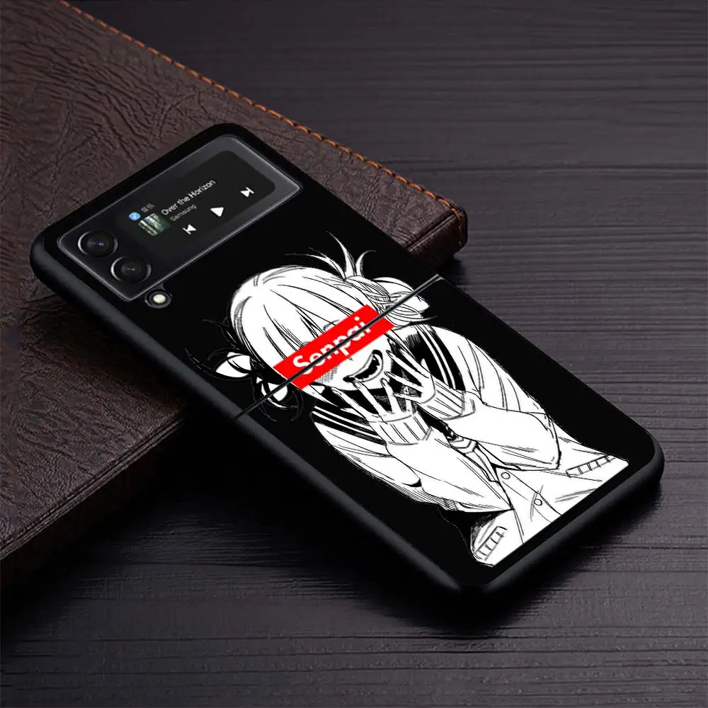 Чехол для телефона Sugoi Senpai японского аниме Waifu Samsung Galaxy Z Flip3 Flip4 Flip5 Flip6 PC Shell Flip 3 4 5 6