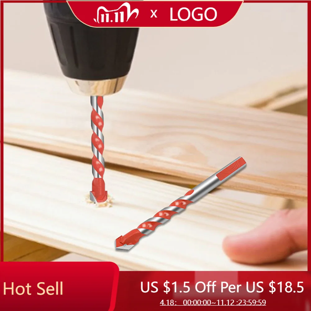 

4pcs 6~12MM Hard Alloy Triangle Spiral Drill Bits Rotary Tools For Tile Bits Glass Ceramic Concrete Hole Opener Kit