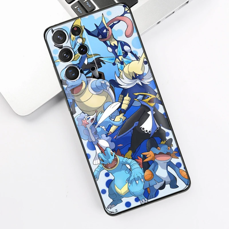 

Японский мультяшный чехол для телефона с покемоном для Samsung Galaxy S22 S21 S20 Ultra FE 5G S22 S10 10E S9 Plus черный чехол