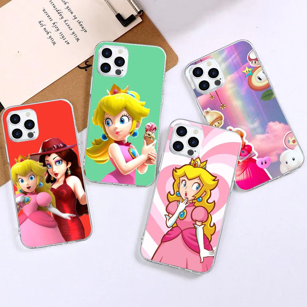 BY-61 Мягкий чехол принцессы персика для OPPO A12S A53 A32 A31 A9 A5 A11K A12 A33 F9 Reno 2Z 2F 3 5Z A55 A54 Pro