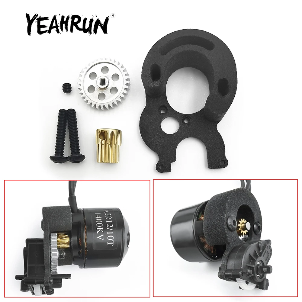 

YEAHRUN 1Set Motor Bracket Gear Brushed Modified to Brushless for Axial SCX24 Universal 1/24 RC Crawler Car Upgrade Parts
