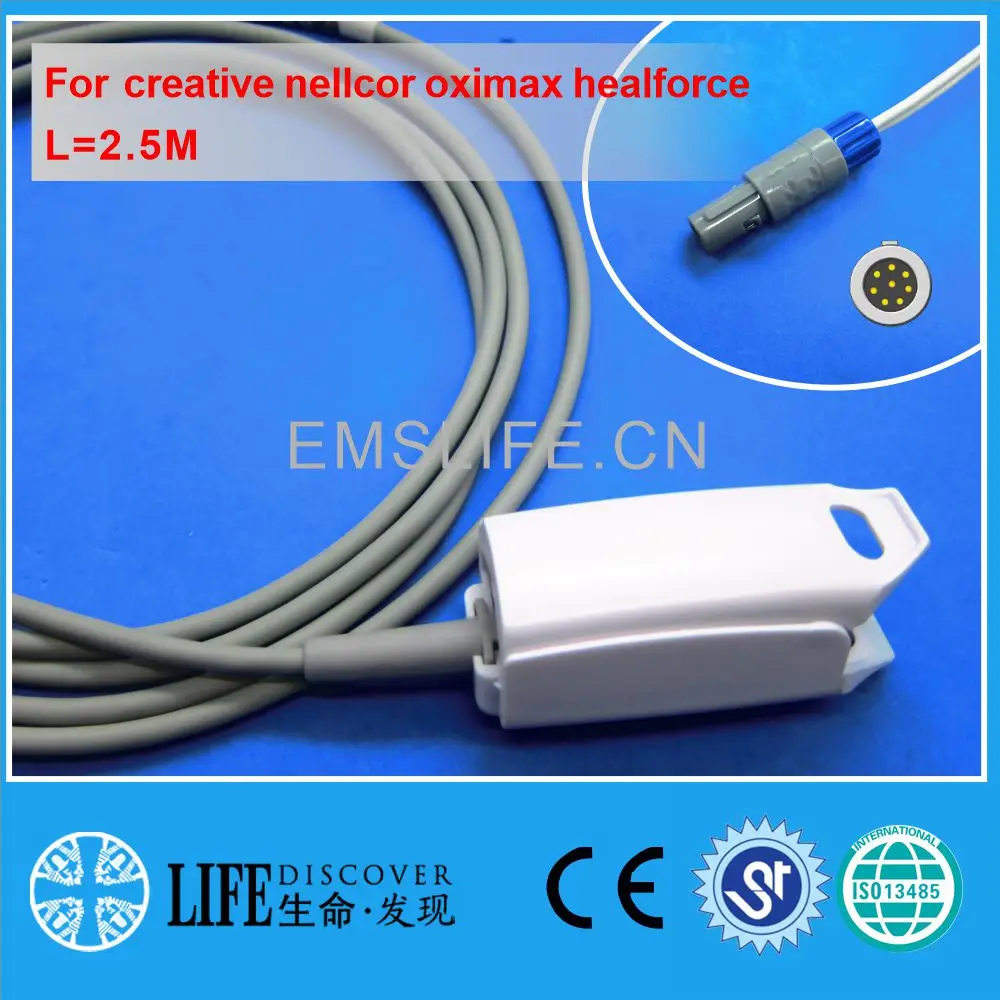 

long cable adult pediatric neonate new born spo2 sensor for creative nellcor oximax healforce patient monitor