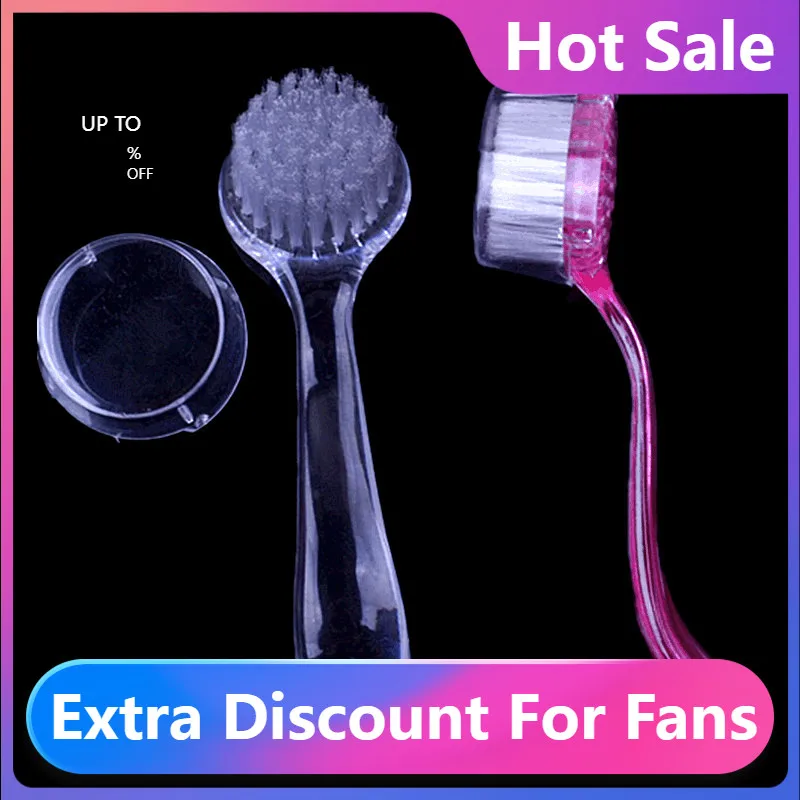 

Новая модная кисть для удаления пыли и пудры для маникюра и педикюра прозрачные белые акриловые кисти для макияжа инструменты для чистки но...