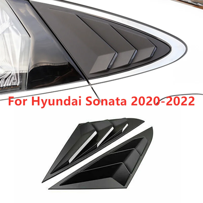 

Matte Black Car Rear Side Vent Window Scoop Louver Cover Trim For Hyundai Sonata 2020-2022
