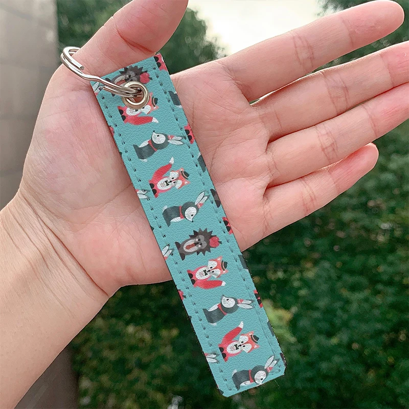 

Dark Bunker Wallpaper leather motorcycle Key chain Strap Key rings Hanging Holder Bag Wallet Trinket Keychain Hanging Bag