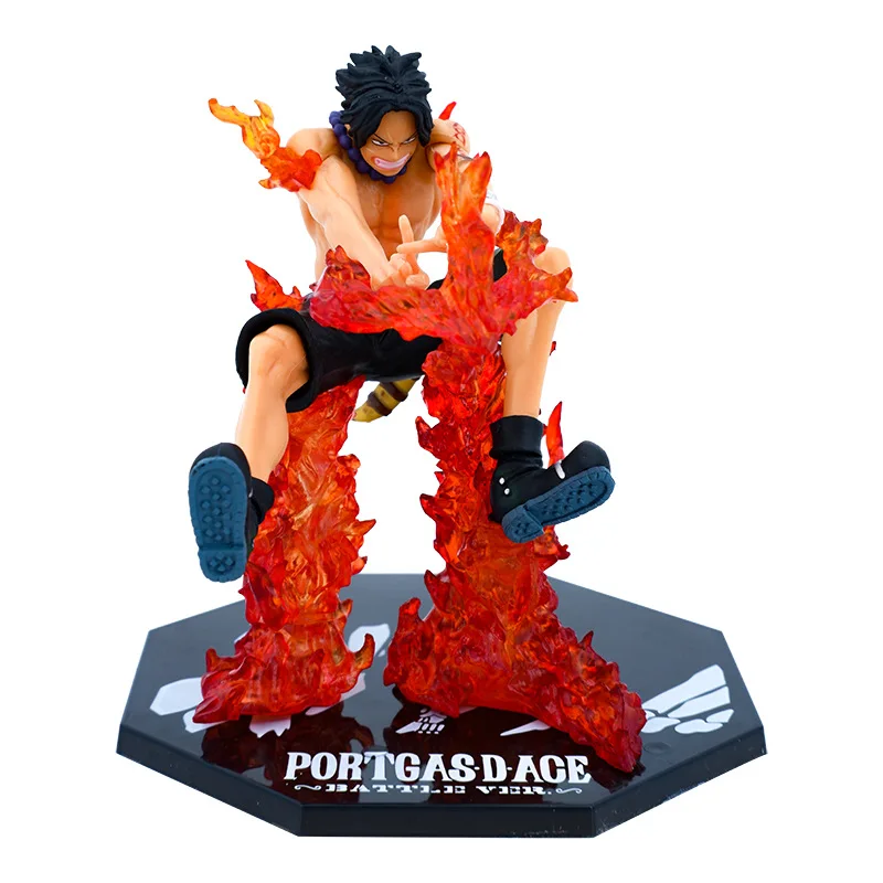 

13.5cm Anime Figure One Piece Ace PVC Removable Figure Collection Model Desktop Ornament Children Christmas Birthday Gift