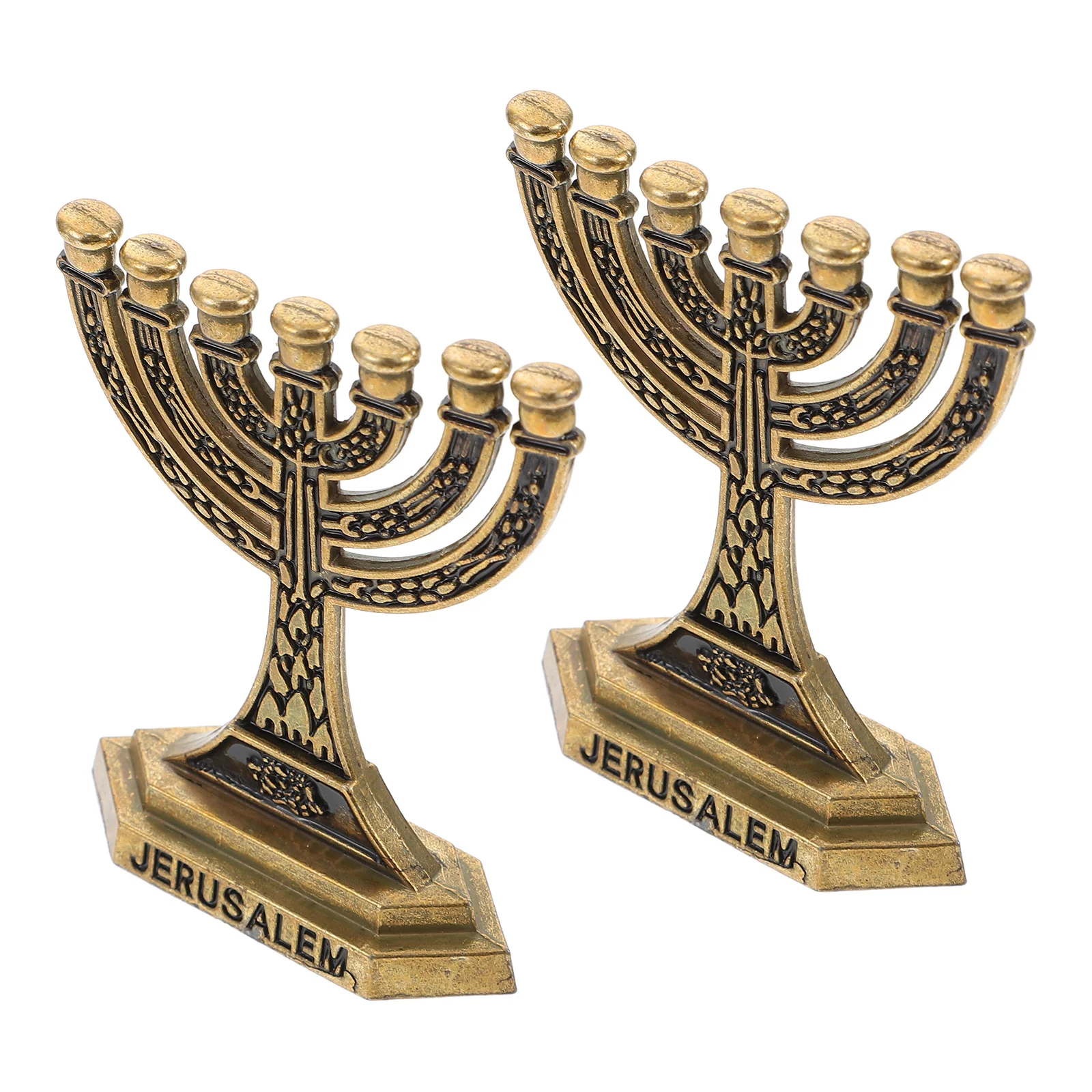 

Holder Candelabra Candlestick Holders Menorah Jerusalem Jewish Chanukah Candlesticks Hanukkah Religious Taper Desktop Ornaments