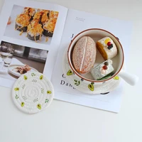 cup coaster useful handmade fruit pattern anti skid washable cup coaster home decor for restaurant table mat bowl mat