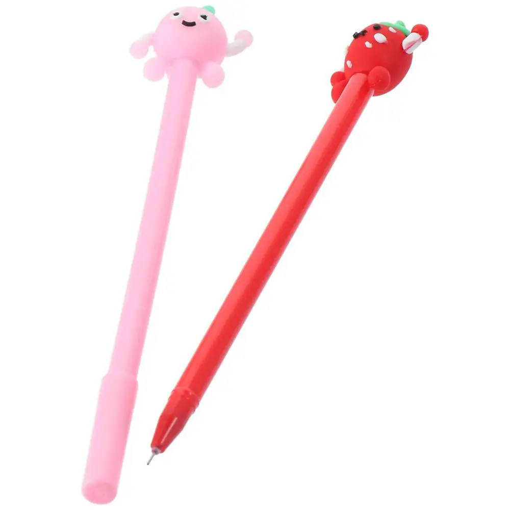 

12 шт. шариковые ручки, пластиковые черные гелевые чернила, милые ручки, канцелярские принадлежности для офиса