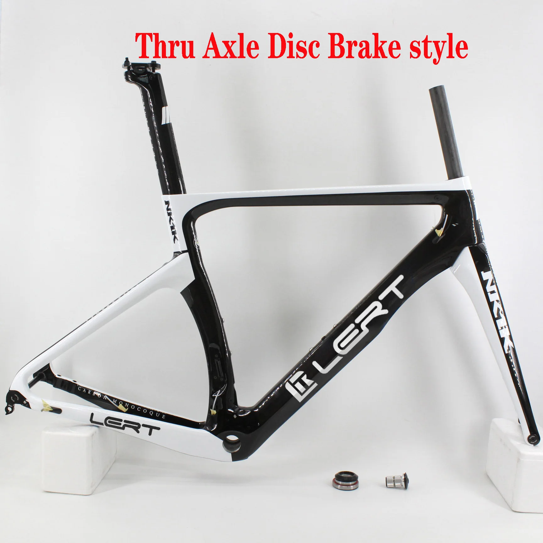 

New N1 700C Racing Road Bike 3K Full Carbon Fibre Bicycle Thru Axle Disc Brake Frame Fork+Seatpost+Headsets Free Shipping