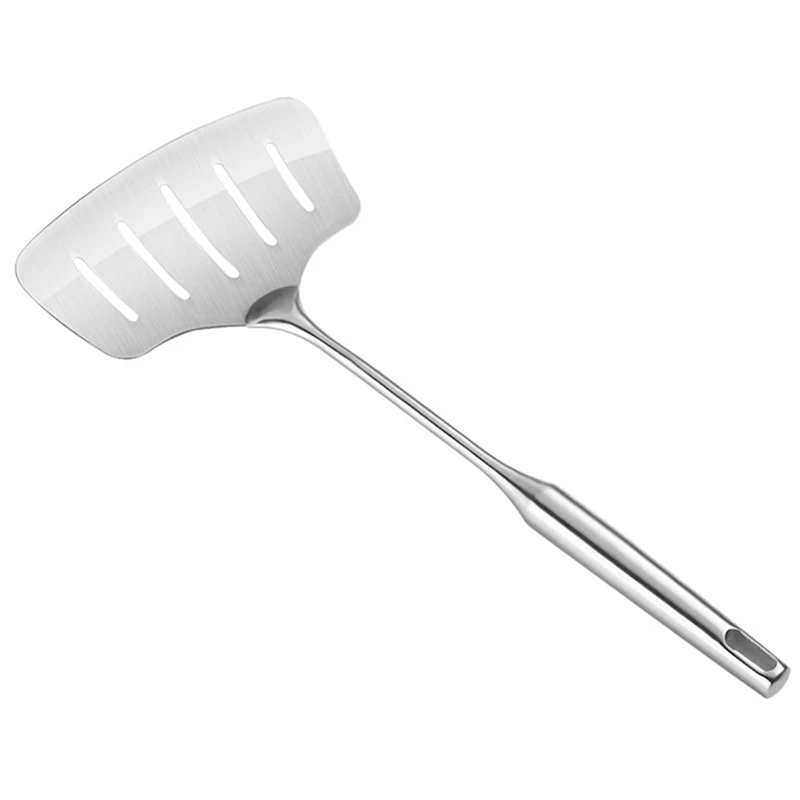 

Stainless Steel Fish Spatula with Long Handle/Slotted Turner for Steak Fish/Kitchen Frying and Grilling Tools A