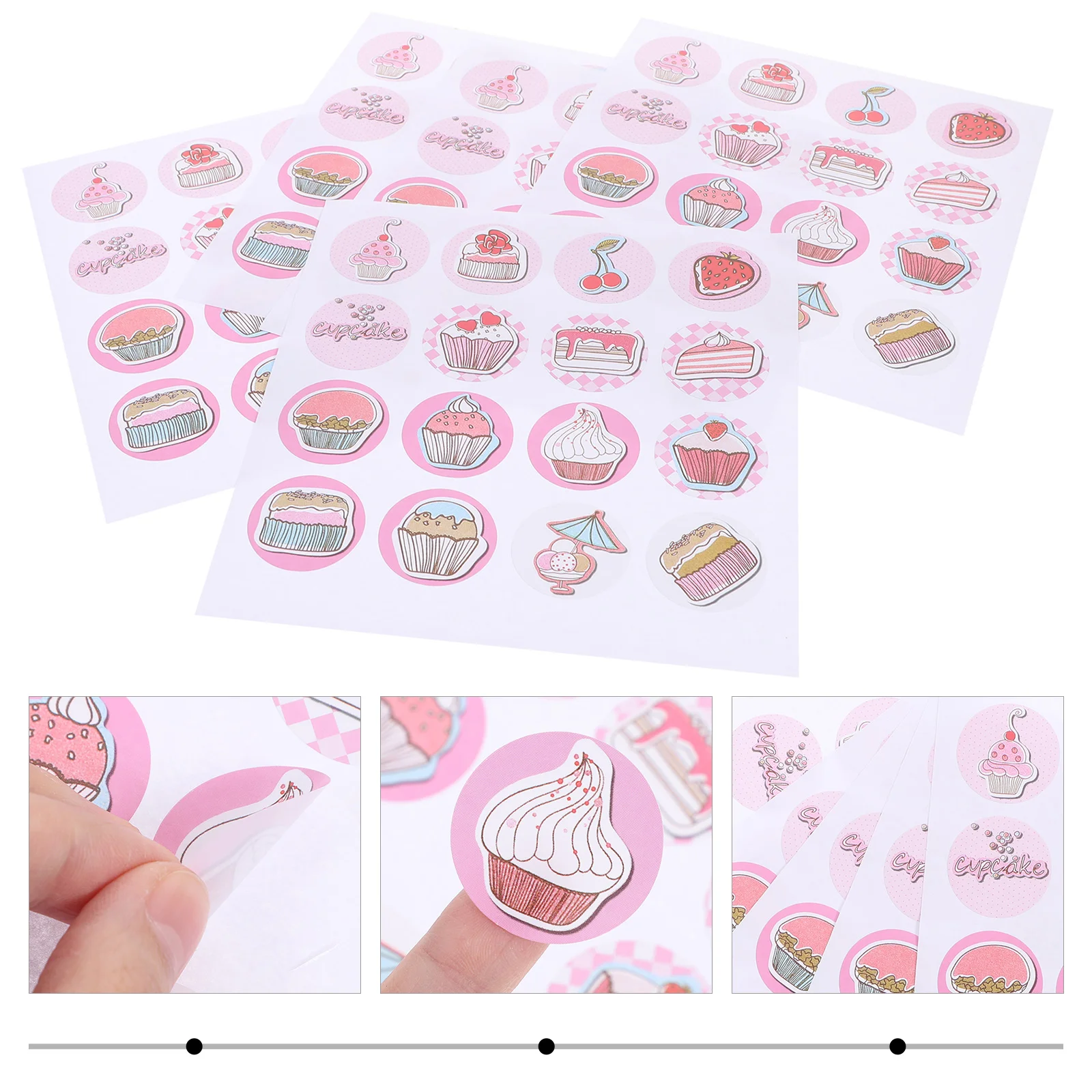 

Stickers Sticker Cake Gift Sealing Thank Round You Laptop Bake Bottle Waterdelicious Notebook Baking Diy Circle Donuts Candy