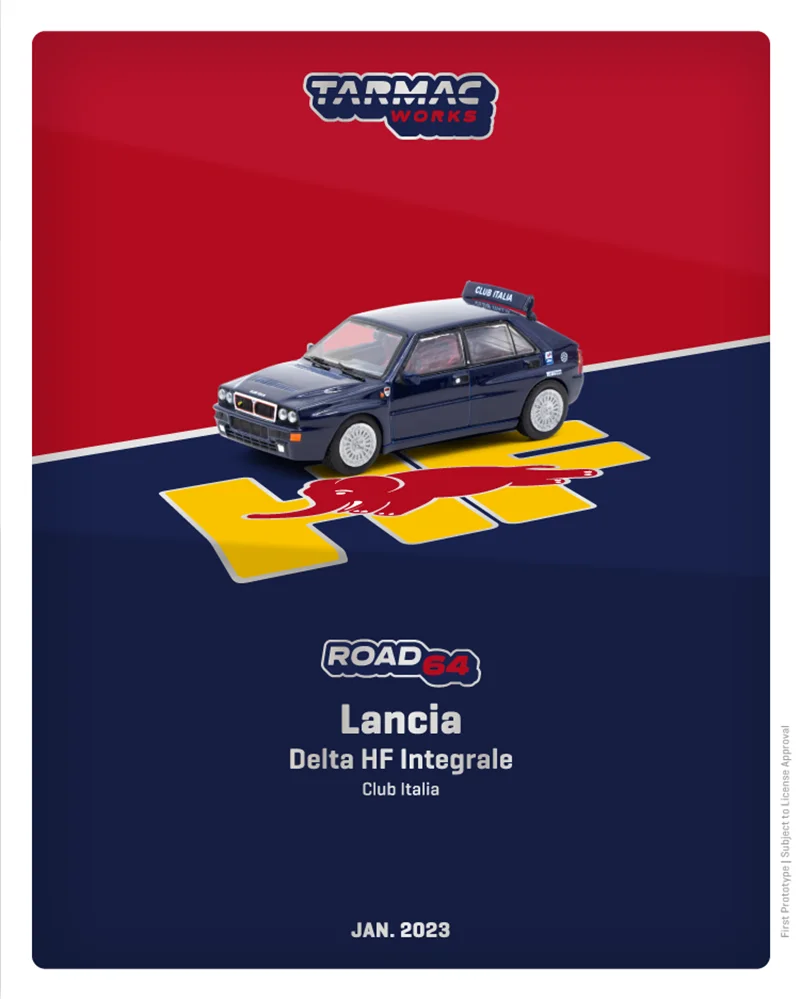 

Tarmac Works 1:64 Lancia Delta HF integrale Club Italia Blue Die-Cast Car Model Collection Miniature