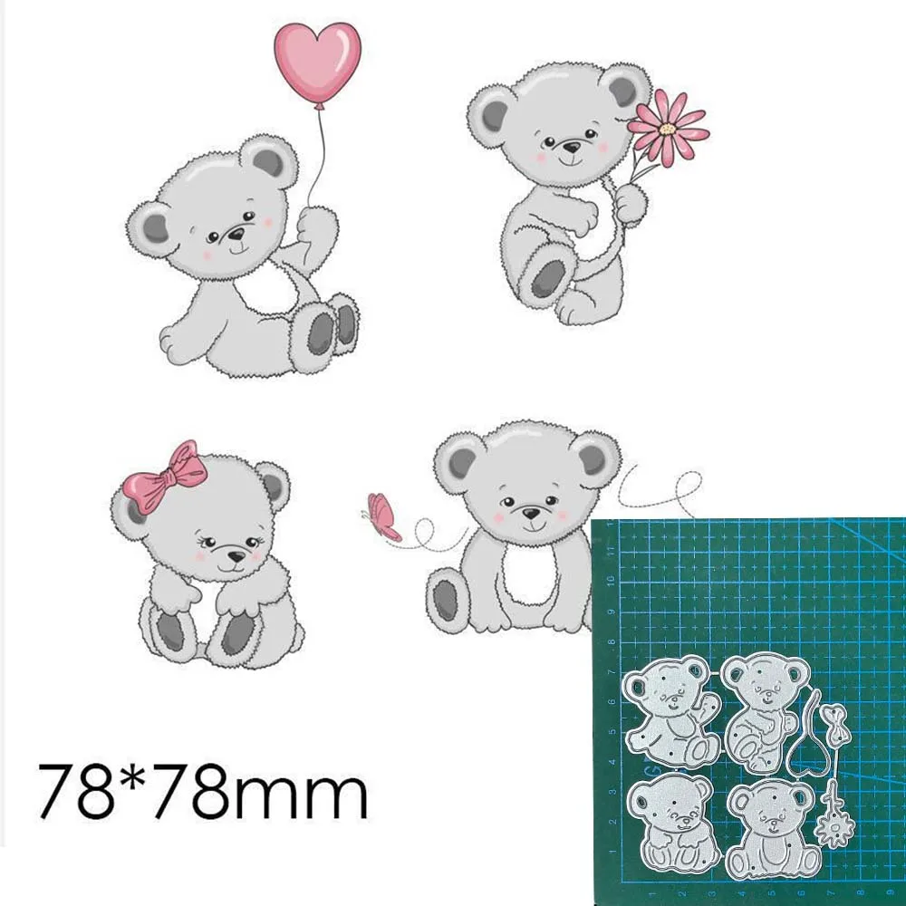 

New Bears metal cutting die mould scrapbook decoration Embossing photo Blade Punch card making DIY handicrafts Stencils