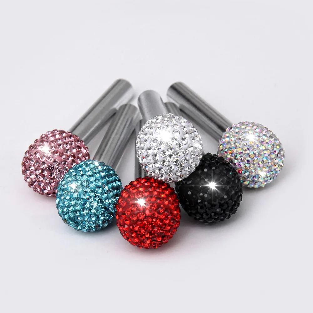 

2pcs Aluminum Alloy Auto Car Security Door Lock Pins Diamond Bling Universal Car Truck Interior Door Lock Knob Pull Pins