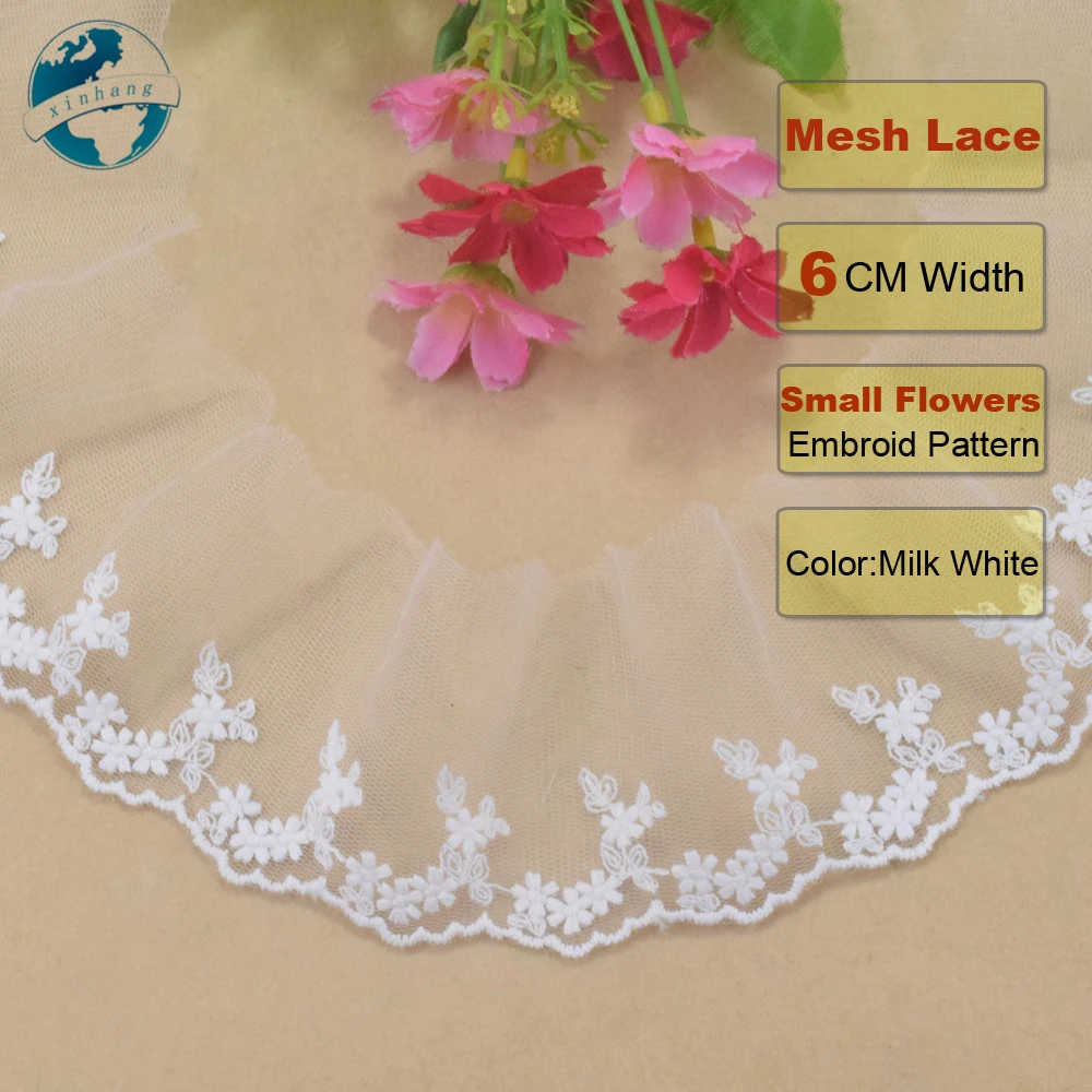 Хлопковая вышивка шириной 6 см кружевная швейная лента гипюр африканская ткань