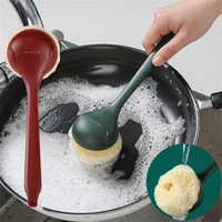 household pot and dishwashing brushes kitchen bathroom cleaning brush removable cleaning ball with handle home cleaning tools