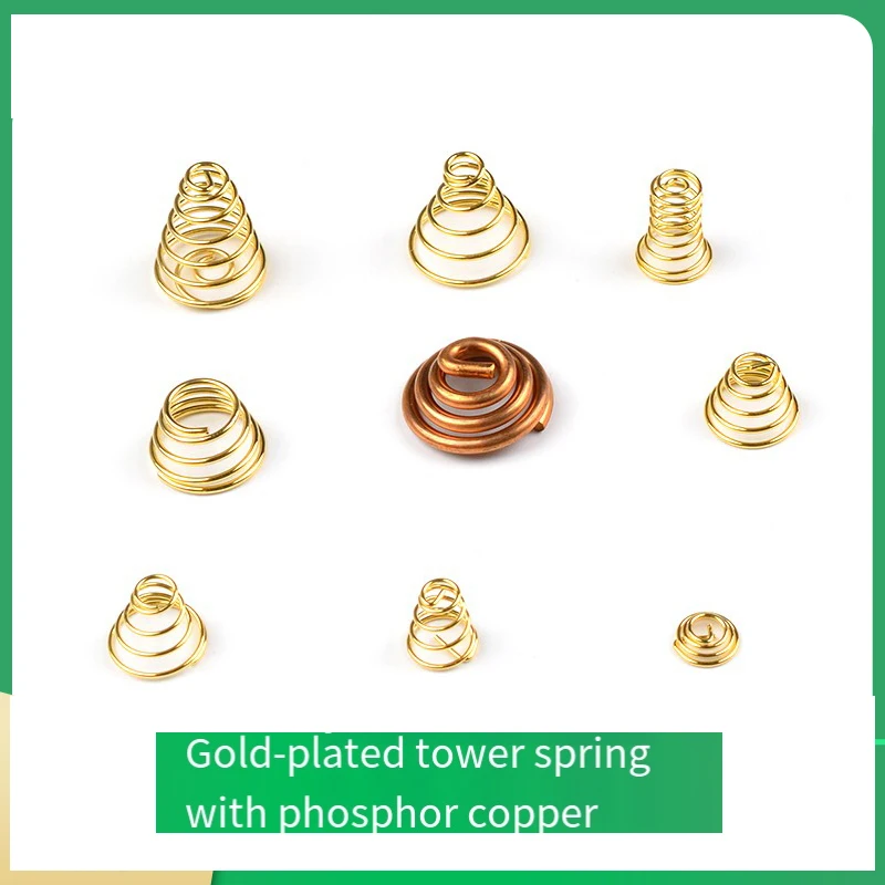 

Позолоченная пружина, сильноточная люминофорная медная башня, пружинная ручная электрическая проводящая медная проволока плюс аксессуары и минус