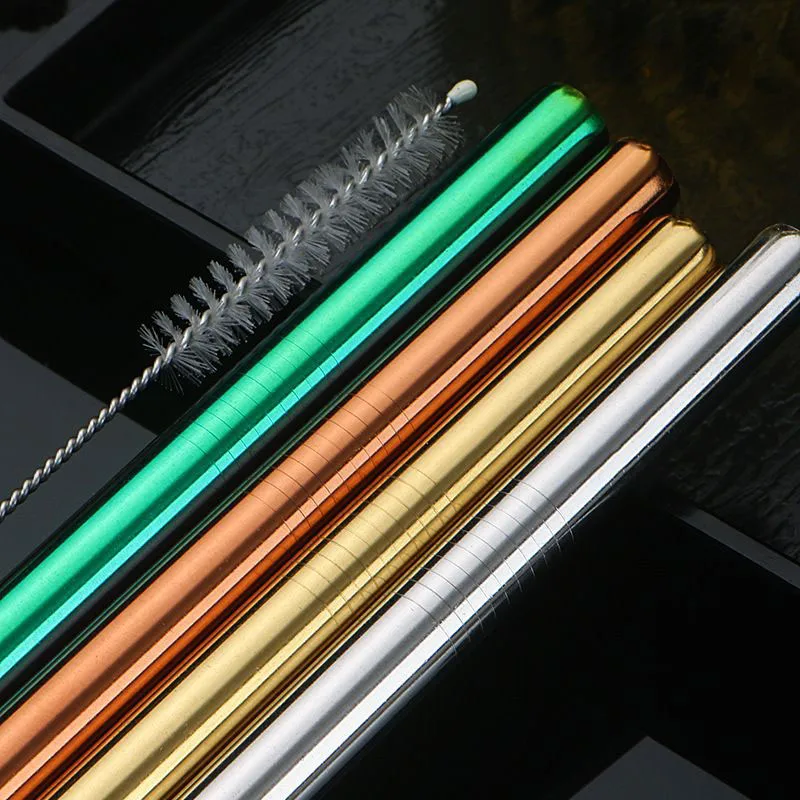 Воздушно-пузырьковая чайная соломка многоразовые трубочки из нержавеющей стали