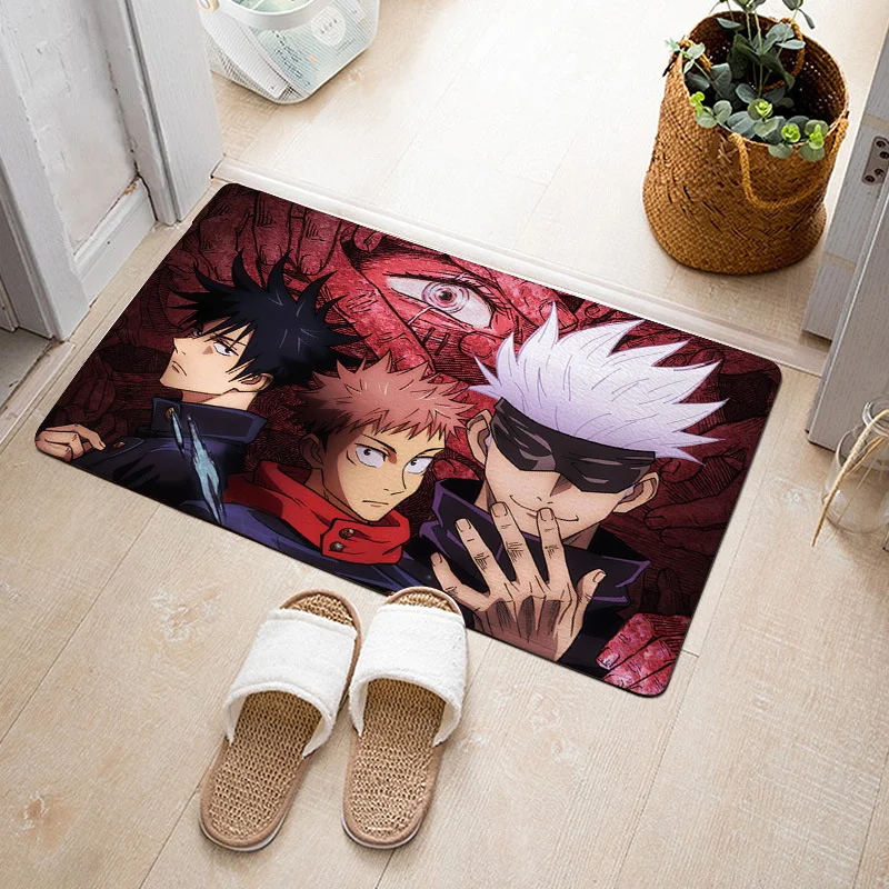

Bath Indoor Mat Entrance Bedroom Carpet Soft Washable Rug Coffee table Jujutsu Kaisen Anime Room Carpets Area Rugs Lounge Rug