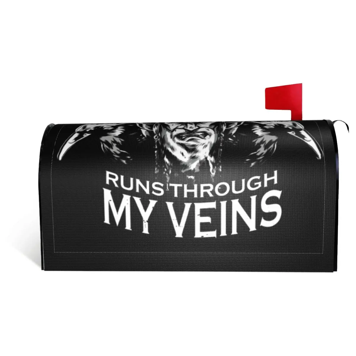 

Viking Blood Runs Through My Veins Vikings G Mailbox Cover Funny R339 correspondence Humor Graphic Postbox