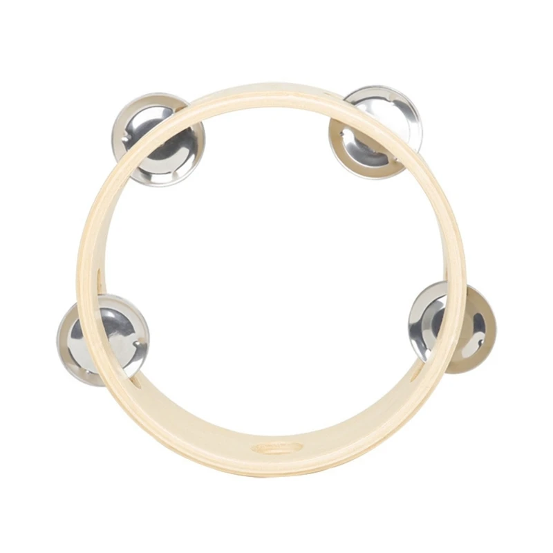 

448D Tambourine for Kids, Handheld Tambourines Percussion Jingles Musical Instrument