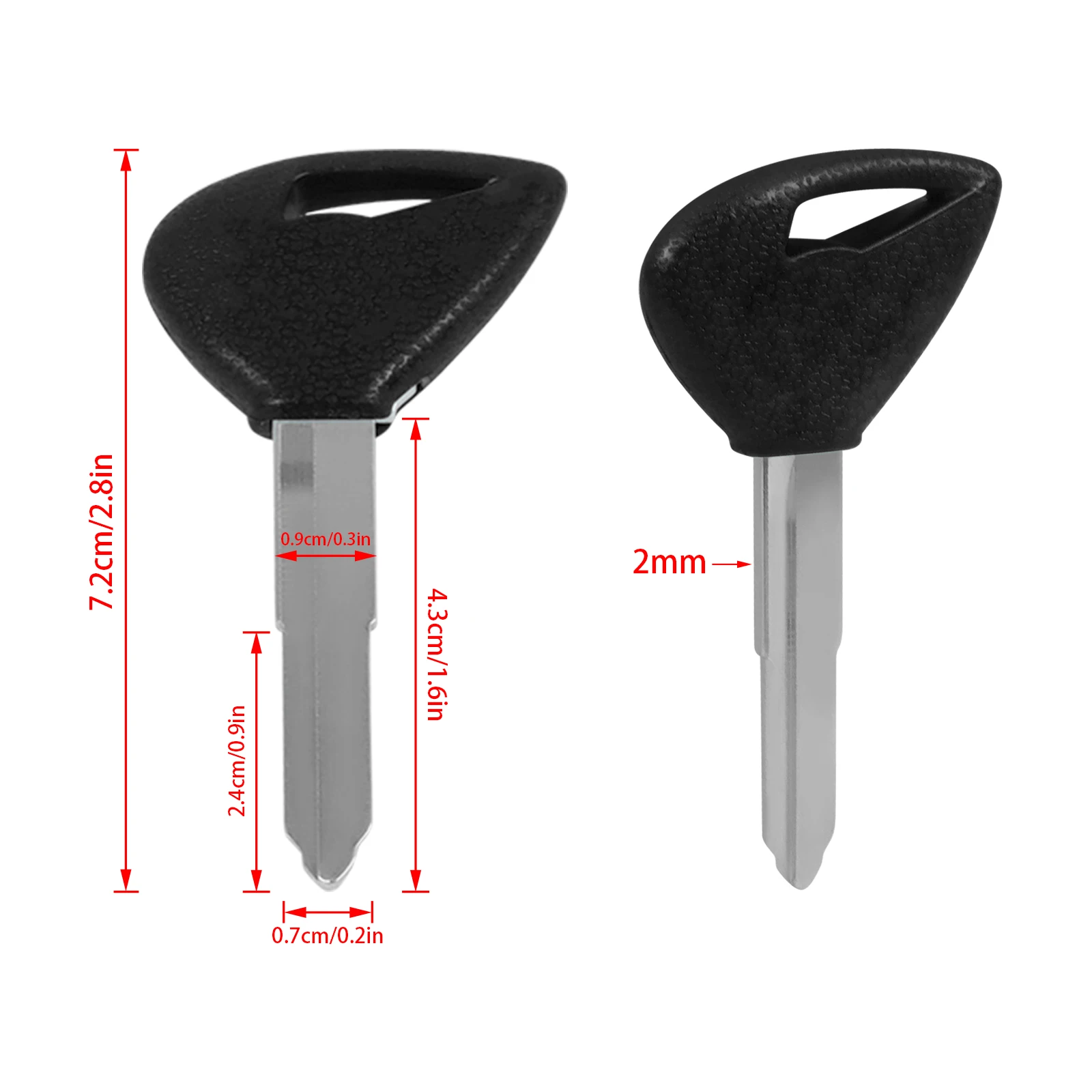 Ключ для мотоцикла без надписей необработанное лезвие Yamaha Dragstar V-Star DS400 DS650 XVS400 XVS650