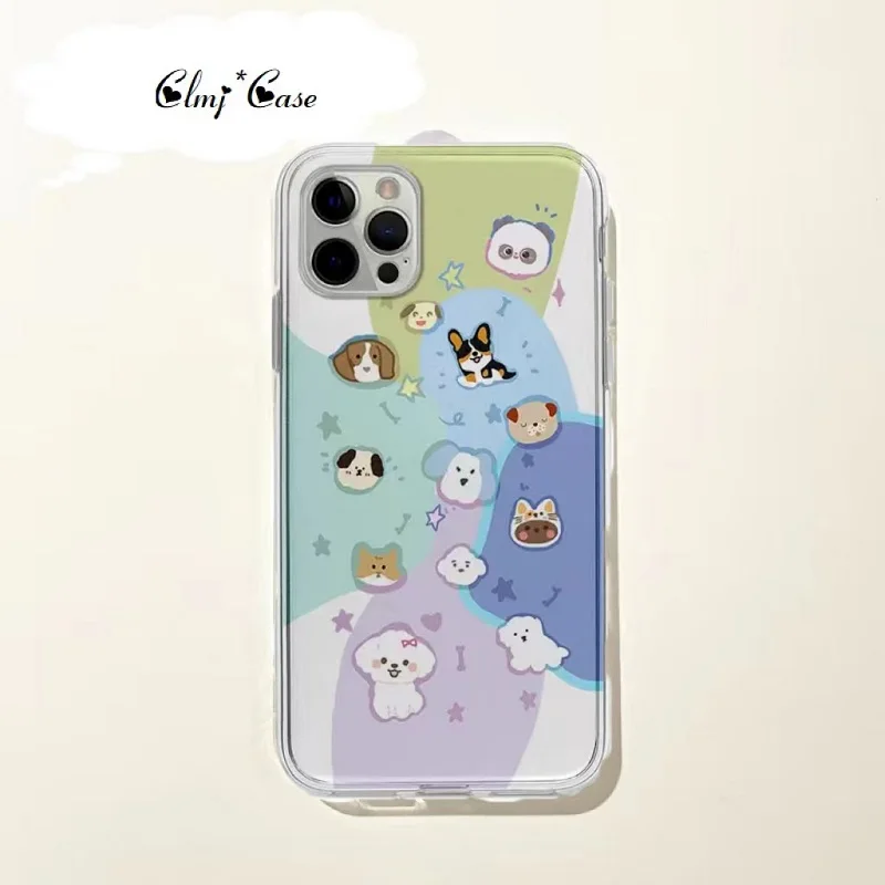 

Clmj INS Cute Dog Star Phone Case For Samsung Galaxy A13 S21 S22 Ultra S23 Plus A14 Note 20 A54 A52 Silicone Protective Cover