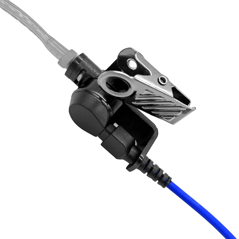 2 Pin Walkie Talkie Earpiece Headset PTT Mic for Motorola Radio CP200 CP185 CP200D GP300 CLS1110 CLS1410 DEP450 (with blue line)